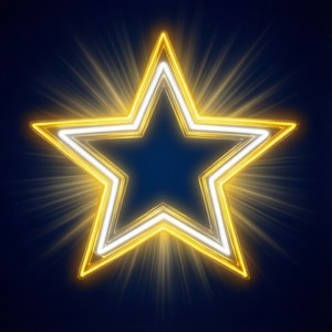 Golden Yellow Star Frame