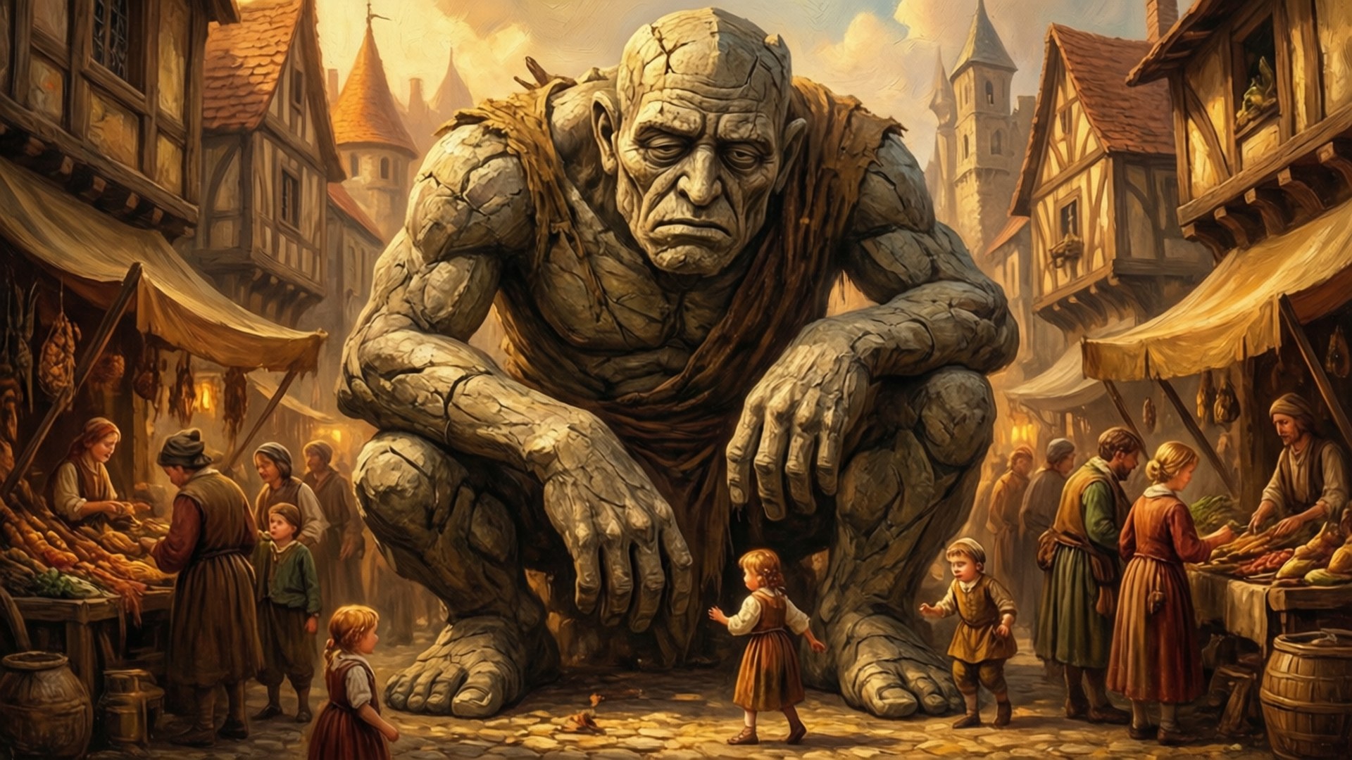 Golem in Market by Wallpapers.art Studio