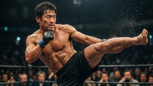 Gomi Rising in the Octagon