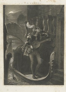 Gondel bij maneschijn