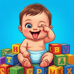 Goofy Baby with Blocks