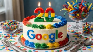 Google 20th Birthday Cake