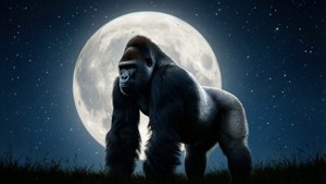 Gorilla and Moon