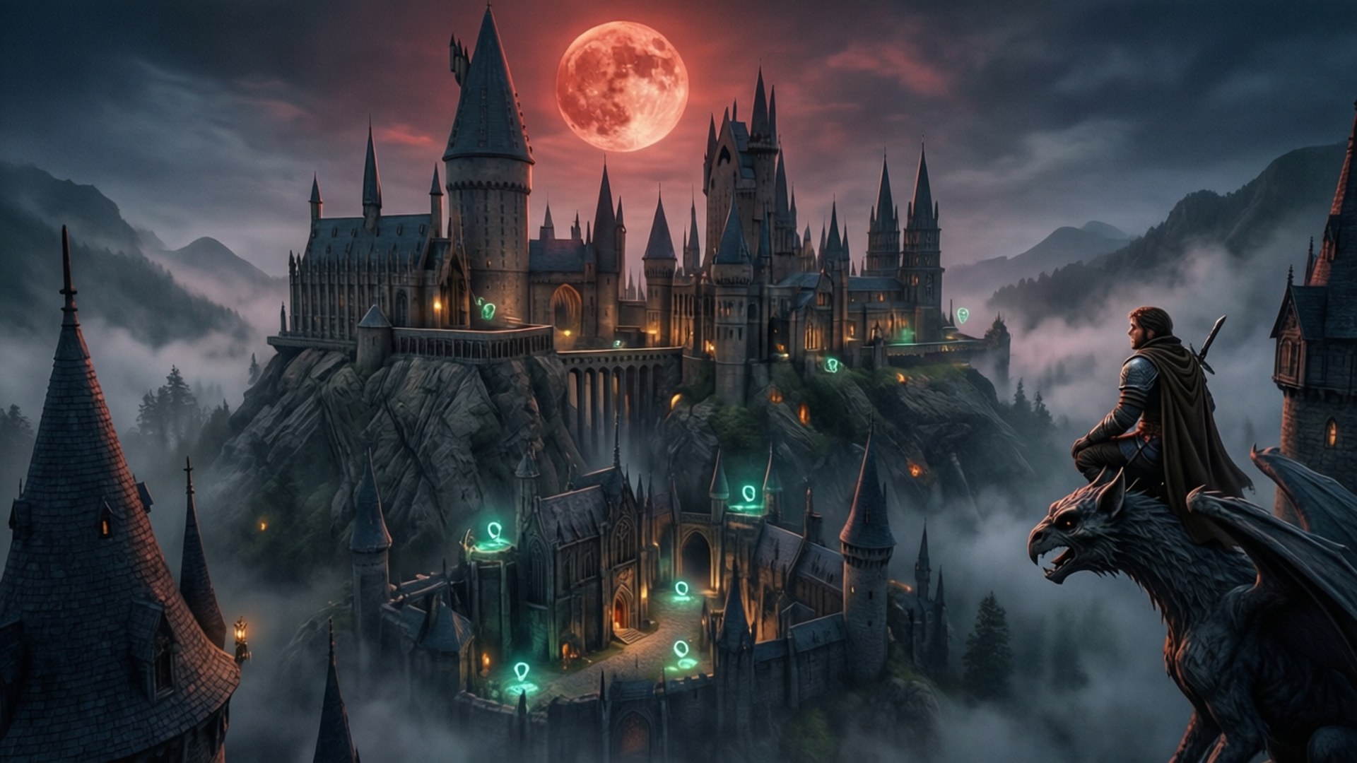 Gothic Castle Panorama by Wallpapers.art Studio