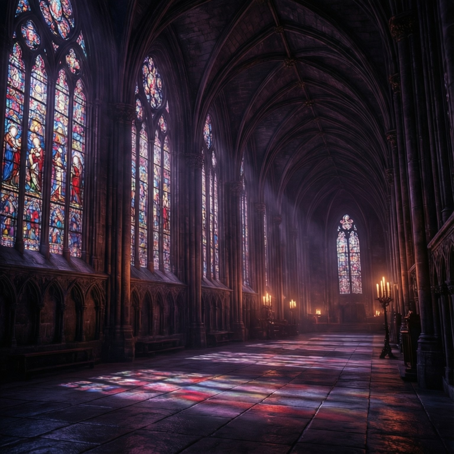 Gothic Cathedral Light by Wallpapers.art Studio