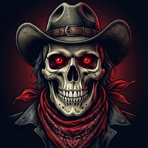 Gothic Cowboy Skull