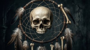 Gothic Skull Dream Catcher