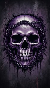 Gothic Skull Hacker Logo