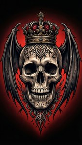 Gothic Skull Wings Tattoo