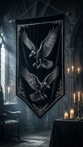 Gothic Velvet Raven Banner
