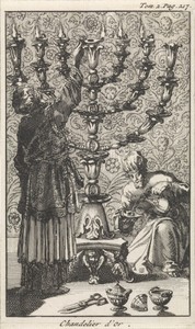 Gouden zevenarmige kandelaar of menora
