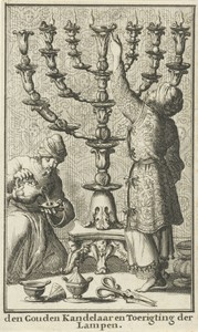 Gouden zevenarmige kandelaar of menora