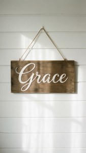 Grace Wooden Sign