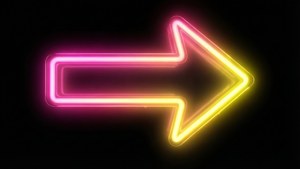 Gradient Neon Arrow Pink Yellow