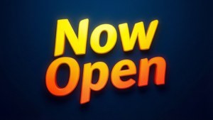 Gradient Now Open Bold