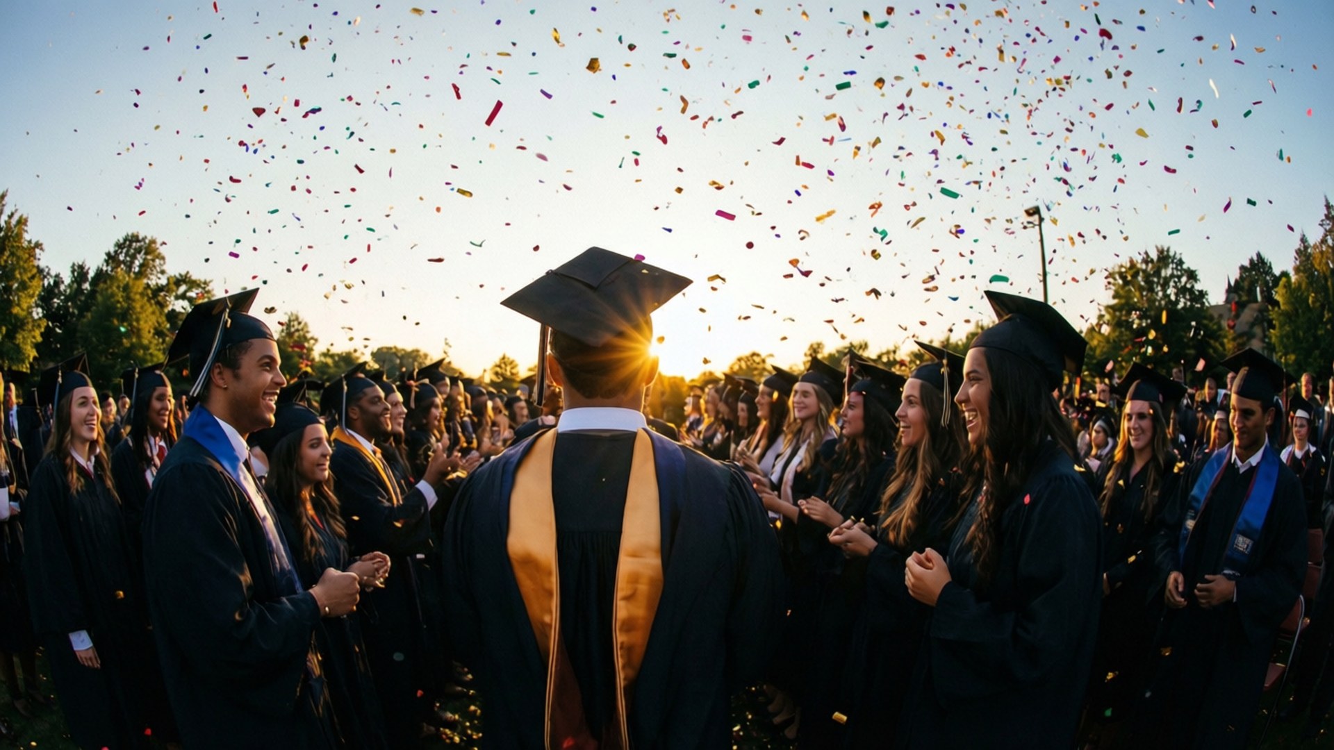 Graduation Sunset by Wallpapers.art Studio