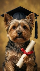 Graduation Yorkie