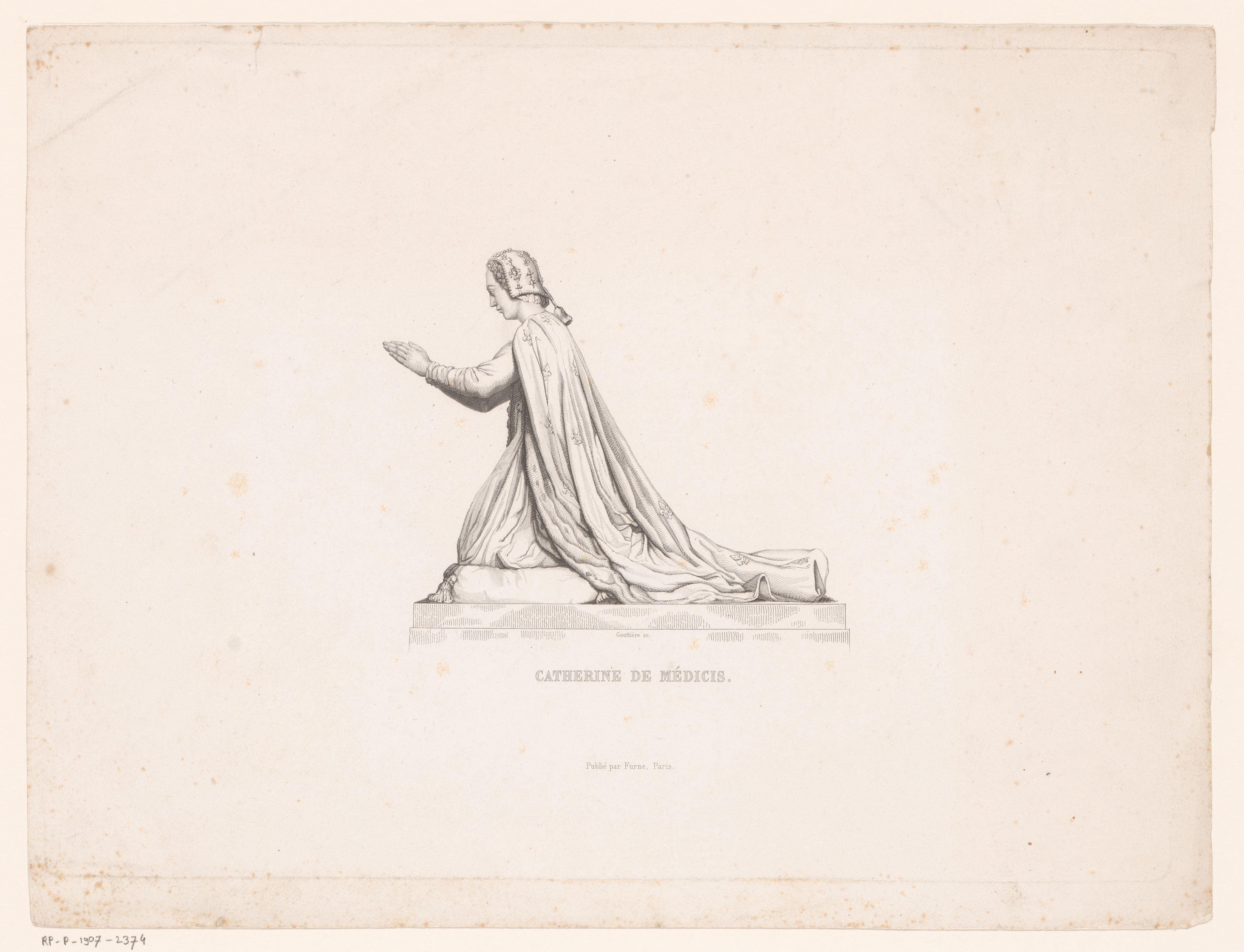 Grafbeeld van Catharina de'Medici in de Saint-Denis by Tony Goutière