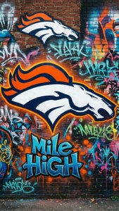 Graffiti Broncos Wall