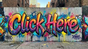 Graffiti Click Here Mural