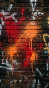 Graffiti Splat on Brick