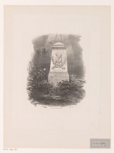 Grafmonument met schilderspalet