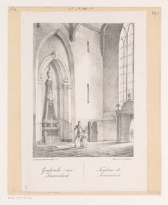 Graftome van Antoni van Leeuwenhoek in de Oude Kerk in Delft
