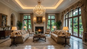 Grand Living Room Elegance