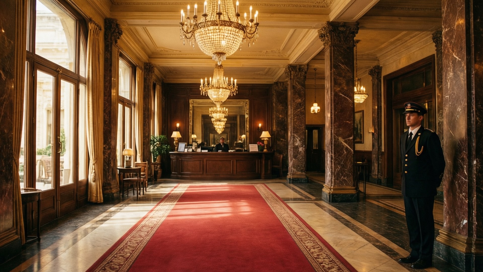 Grand Lobby Splendor by Wallpapers.art Studio