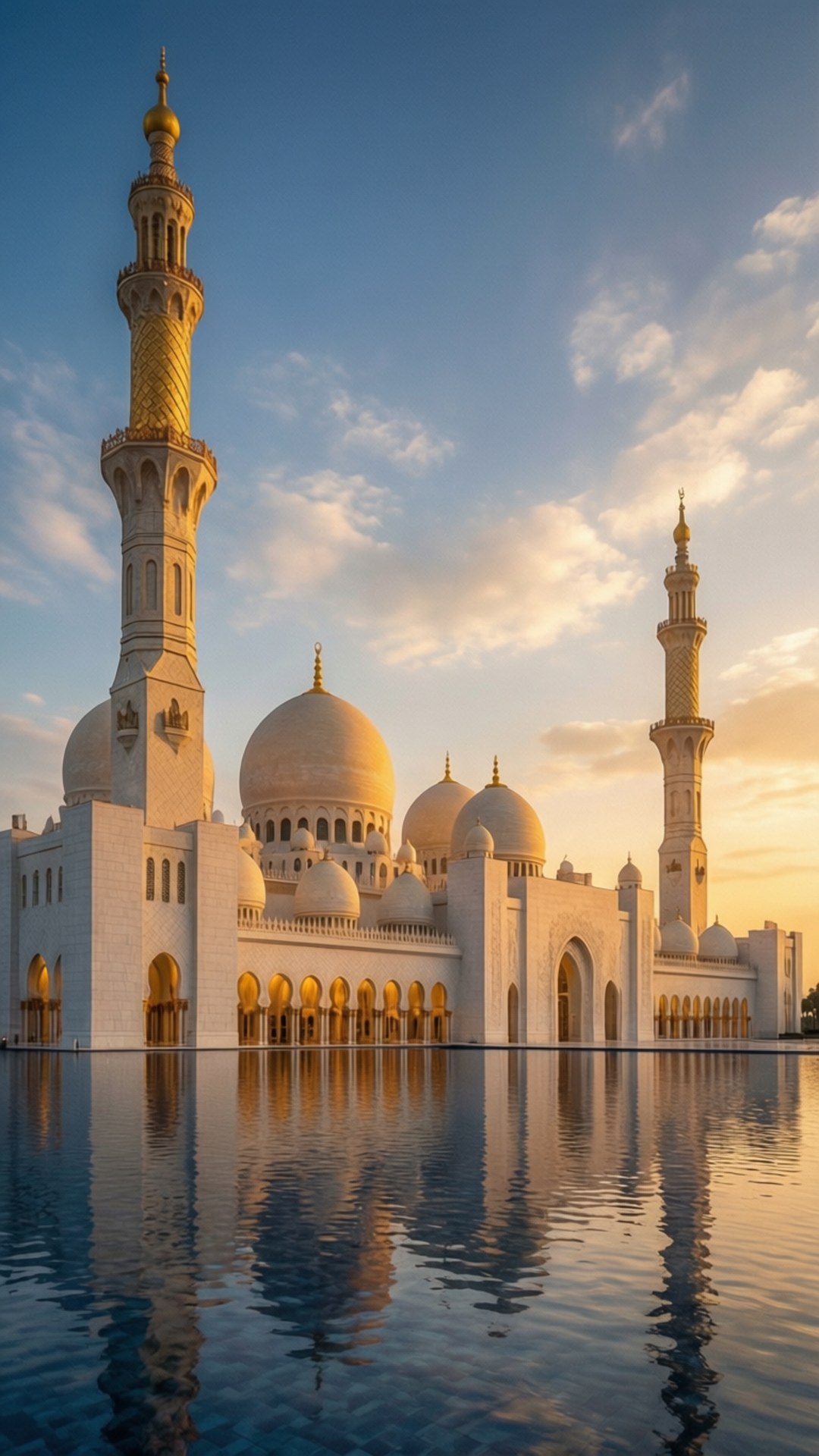 Grand Mosque Sunset Glow by Wallpapers.art Studio