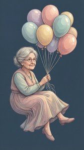 Grandma and Balloons