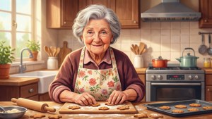 Grandma Baking Cookies