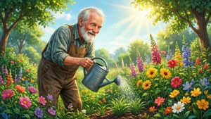 Grandpa Gardening Joy