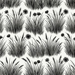 Grass Silhouette Pattern