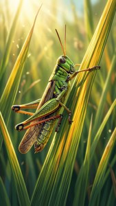 Grasshopper in Sunlight