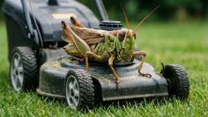 Grasshopper on Mower