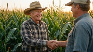 Grassley in Iowa Fields