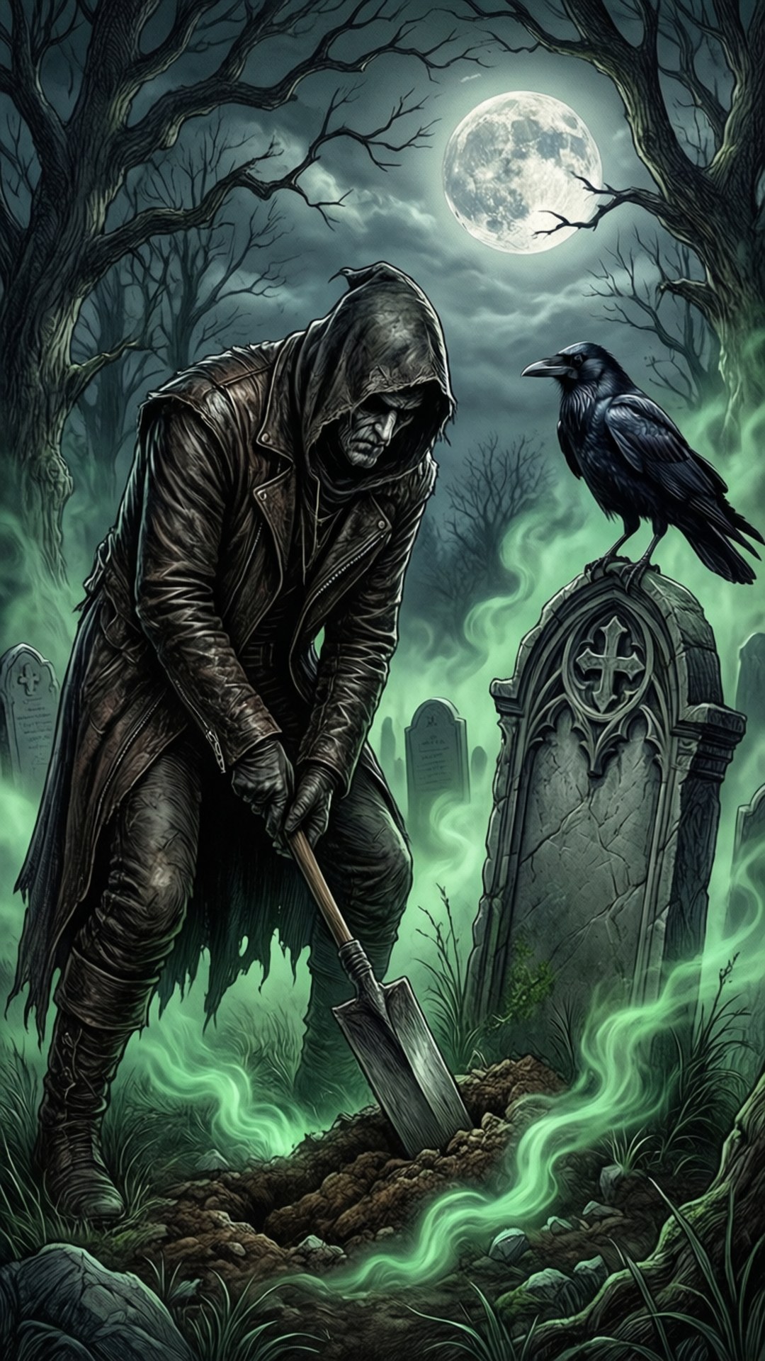 Grave Digger's Moon by Wallpapers.art Studio