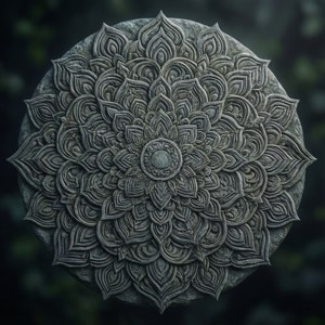 Gray Mandala Pattern