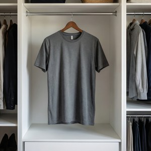 Gray Short Sleeve Closet Mockup