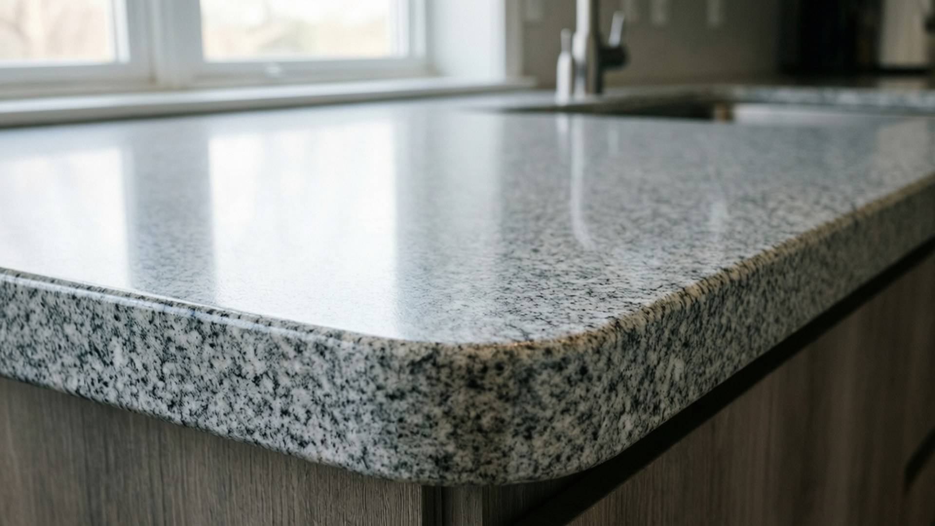 Gray Speckled Granite Counter by Wallpapers.art Studio