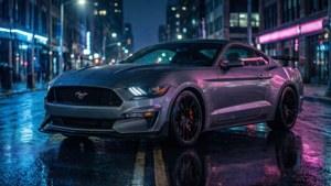Gray Sports Car Night