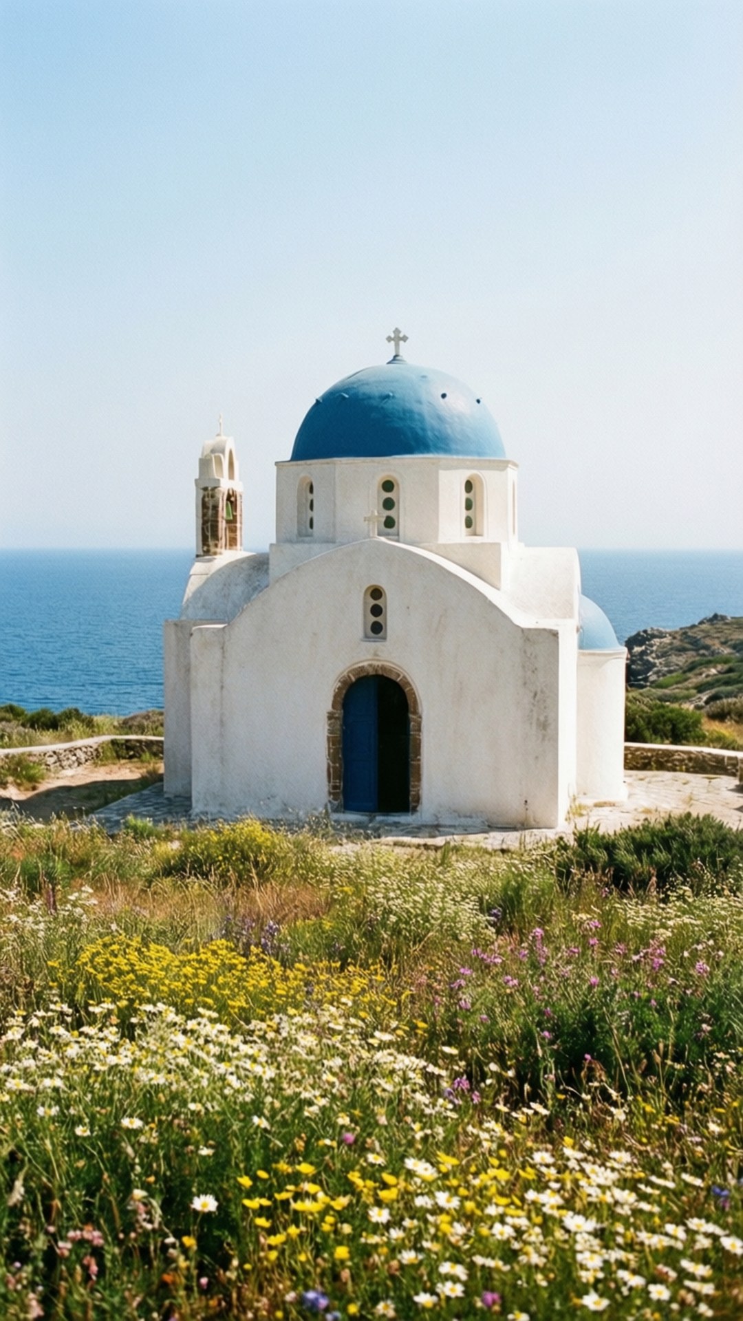 Greek Island Chapel by Wallpapers.art Studio