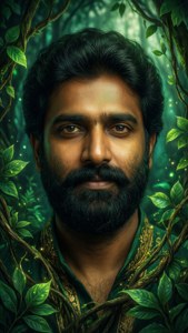 Green Aesthetic Portrait