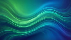 Green Blue Gradient Waves