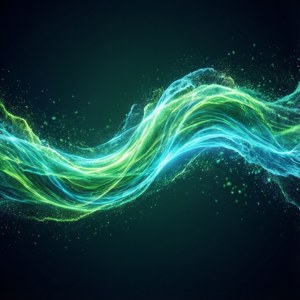 Green Cyan Energy Wave Boost