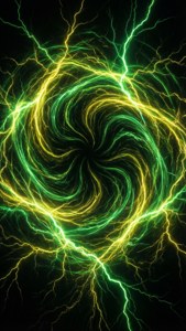 Green Electric Swirls