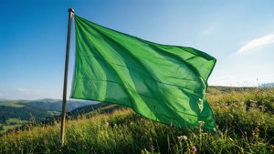 Green Flag on Hilltop