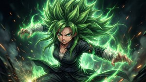 Green Hair Action Hero