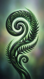 Green Maori Koru